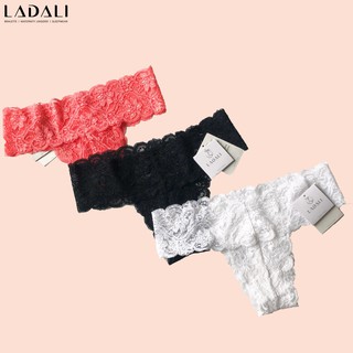 Quần lót ren lọt khe chữ T gợi cảm sexy màu trơn Ladali