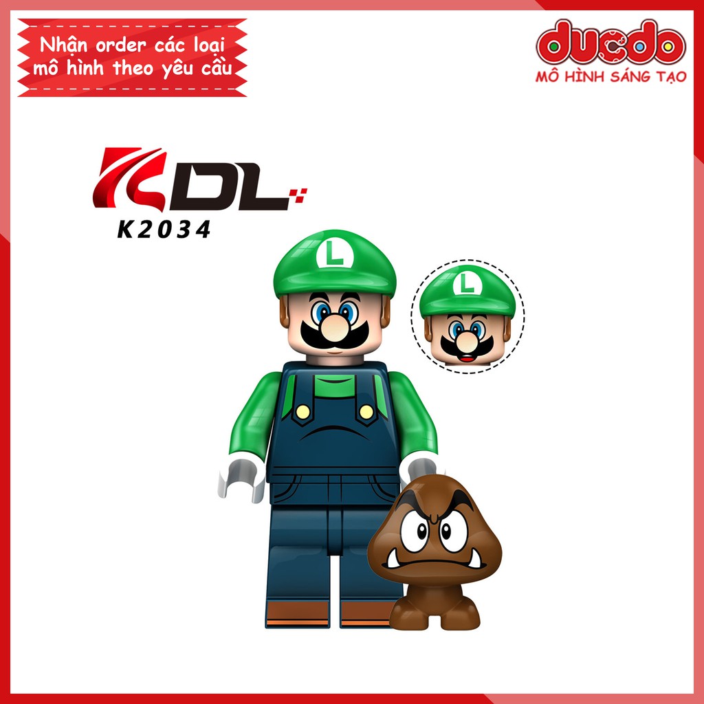 Minifigures nhân vật Mario với Goomba siêu đẹp - Đồ chơi Lắp ghép Xếp hình Mô hình Mini Iron Man KDL805