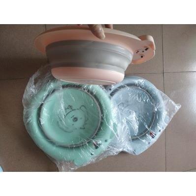 Chậu rửa mặt gấp gọn silicon cho bé tiện lợi