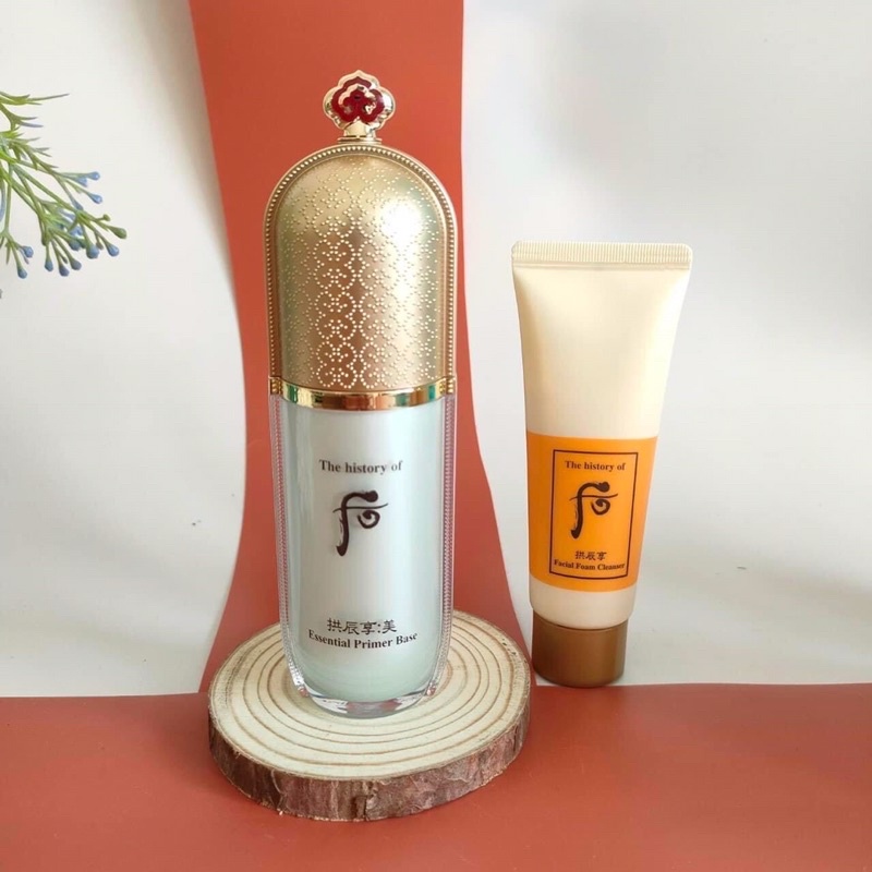 1 gói 1ml kem lót Whoo xanh siêu che khuyết điểm kiềm dầu cực đỉnh tone 21 trắng đẹp lung linh 1ml