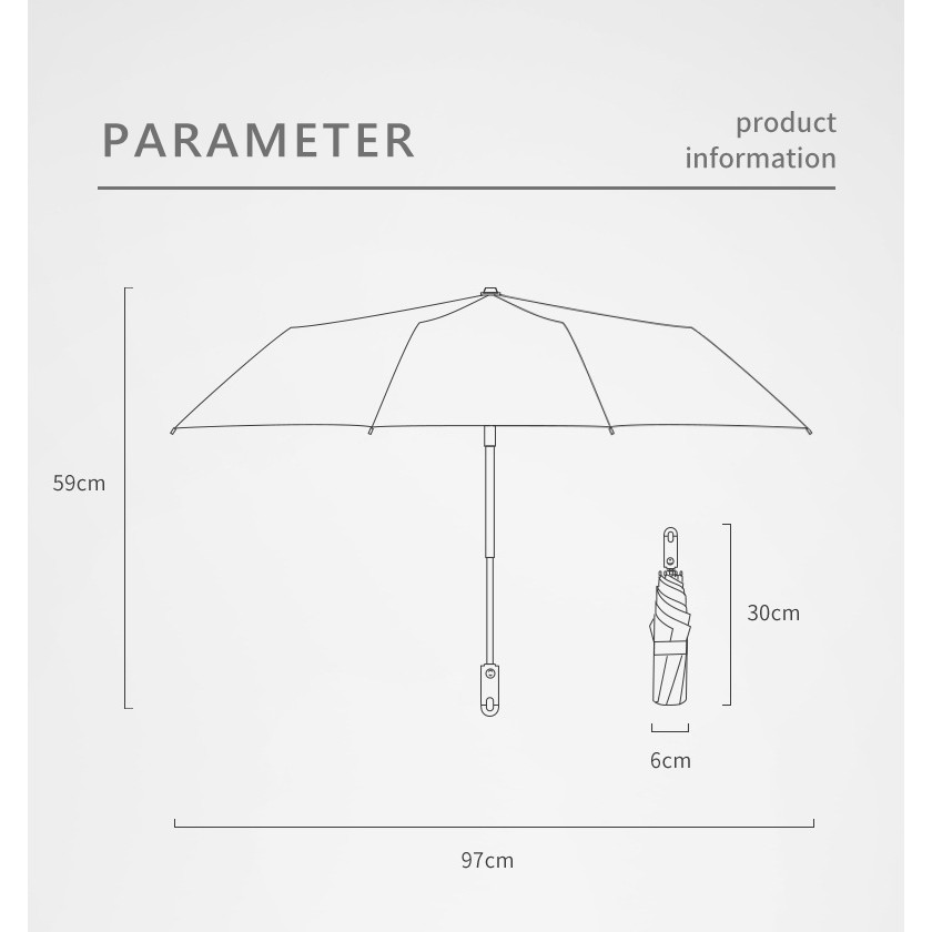 Ô dù đi mưa tự động đóng mở 2 lớp xuất nhật 10 nan chắc chắn có móc treo tiện dụng 2020