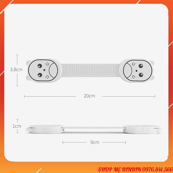 Dây đai khóa tủ lạnh tủ quần áo ngăn kéo hộc bàn chống kẹt tay an toàn cho bé