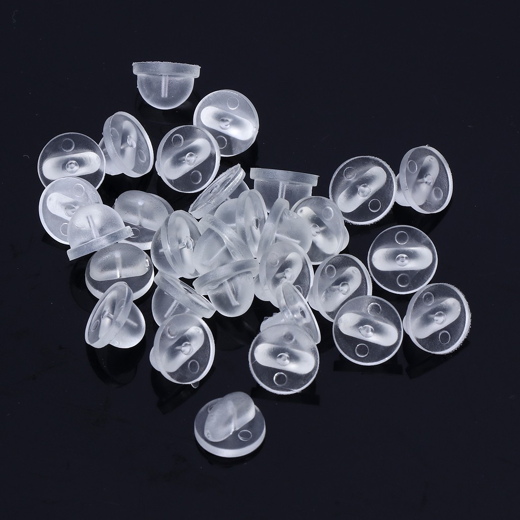 30 Pcs Comfort Fit Butterfly Rubber Pin Replacement  Brooch Finding