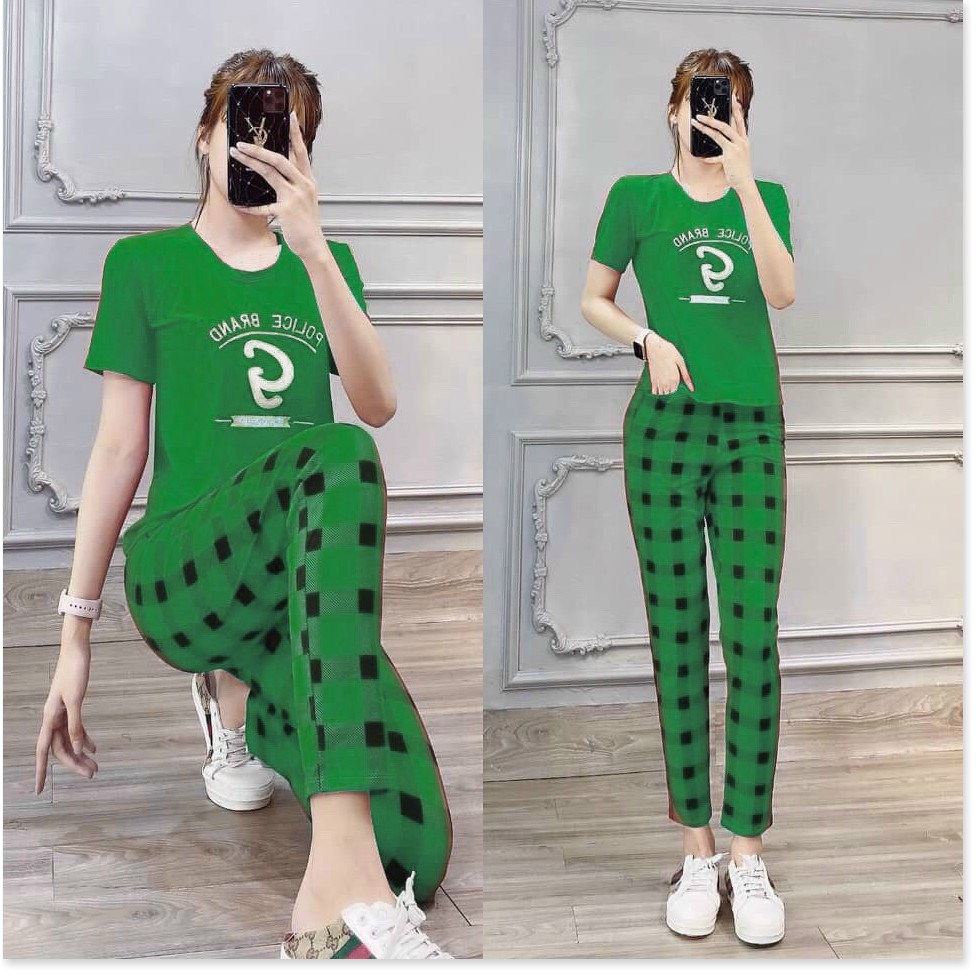 Set bộ thun Cotton NỮ DÀI MẶC NHÀ CỰC ĐẸP , 2021 KHÁNH AN STORE