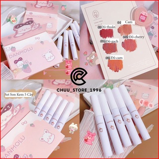 Sét son kem Danmolu hồng 5 cây