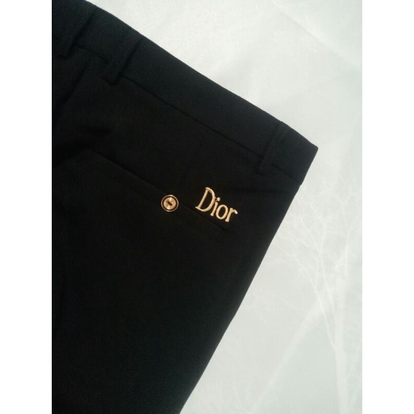 Quần Tây Nam Hàn Quốc ống côn cao cấp thêu logo Dior phong cách trẻ trung lịch lãm