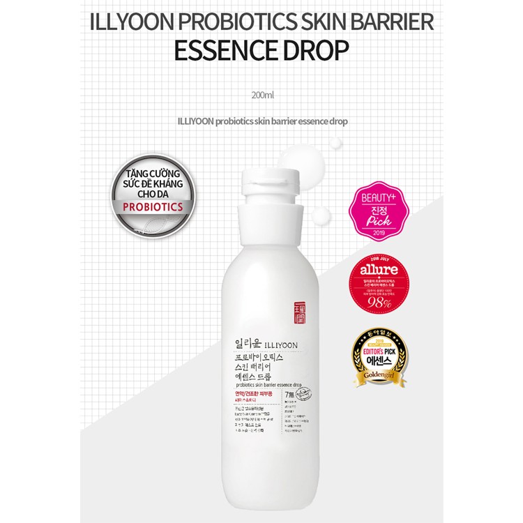 Tinh Chất Men Vi Sinh Cho Da ILLIYOON Probiotics Skin Barrier Essence Drop 200ml Daily Beauty Official