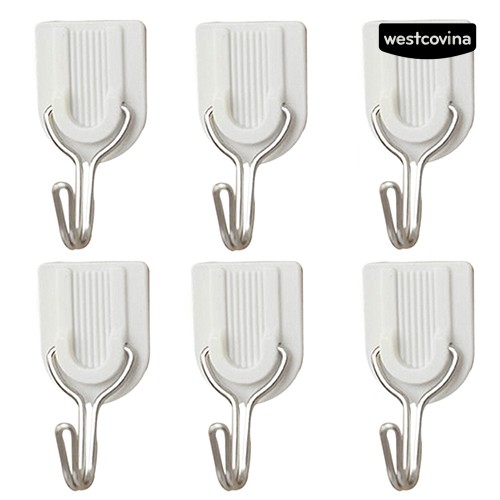 Bộ 6 Móc Treo Đồ Dán Tường Bằng Thép Không Gỉ Tiện Dụng