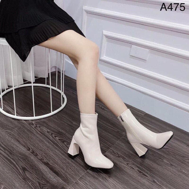 Boot da bóng trơn gót vát sẵn kho kèm ảnh thật