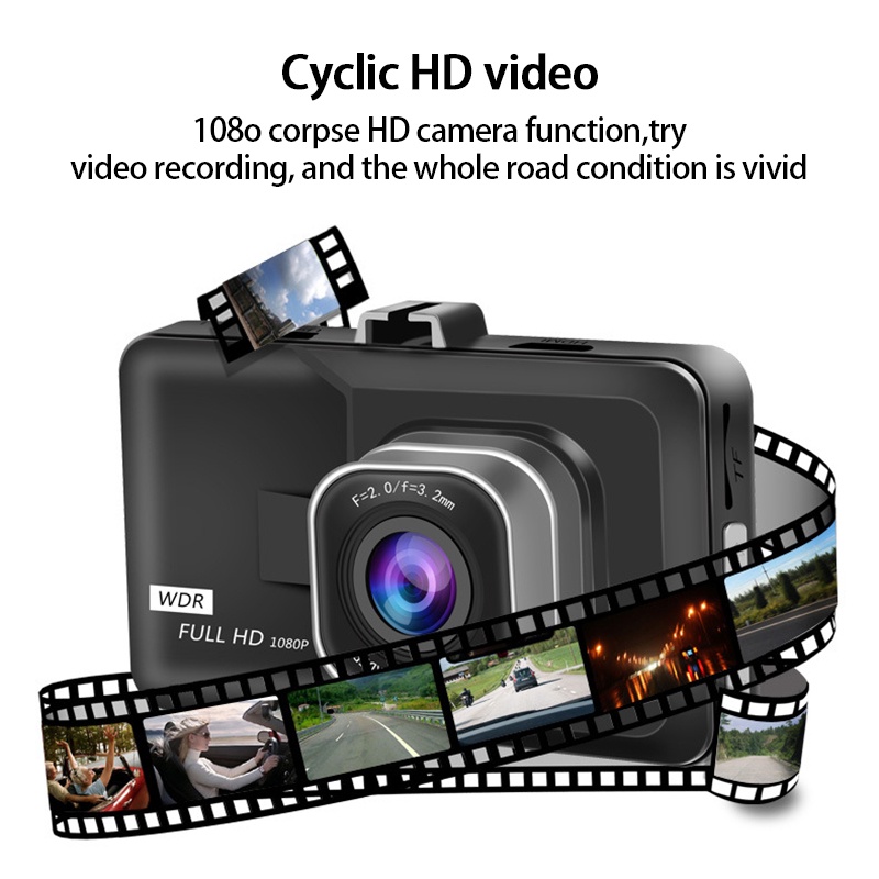 Camera hành trình xe hơi full HD 1080P 3 inch | BigBuy360 - bigbuy360.vn