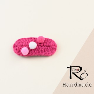 Kẹp tóc xinh Pom Pom mini cho nữ và bé gái 5.5cm |Cặp tóc len Handmade cute |Shop Rô Handmade