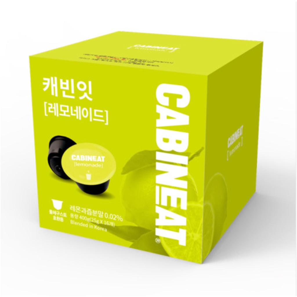 CABINEAT Dolce Gusto Viên nang Tương thích Nước chanh 16 gói Tại nhà Cafe Lemon Ade Tea / Seoul, Kor