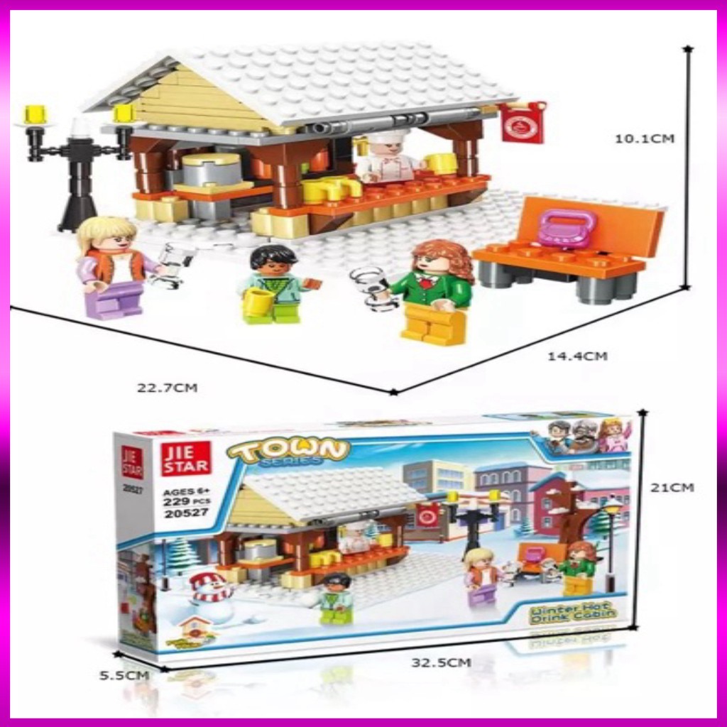 Đồ chơi bé trai Lego jie star lắp ráp tiệm nước mùa đông 229 Chi Tiết - 20527