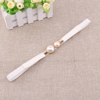 Thắt Lưng Mỏng Co Giãn Đính Ngọc Trai Thời Trang Cho Nữ