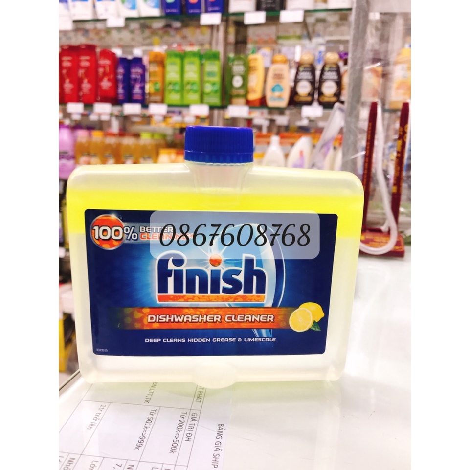 Combo 4 SP bột, muối, nước làm bóng, tẩy rửa máy rửa bát finish - Đức