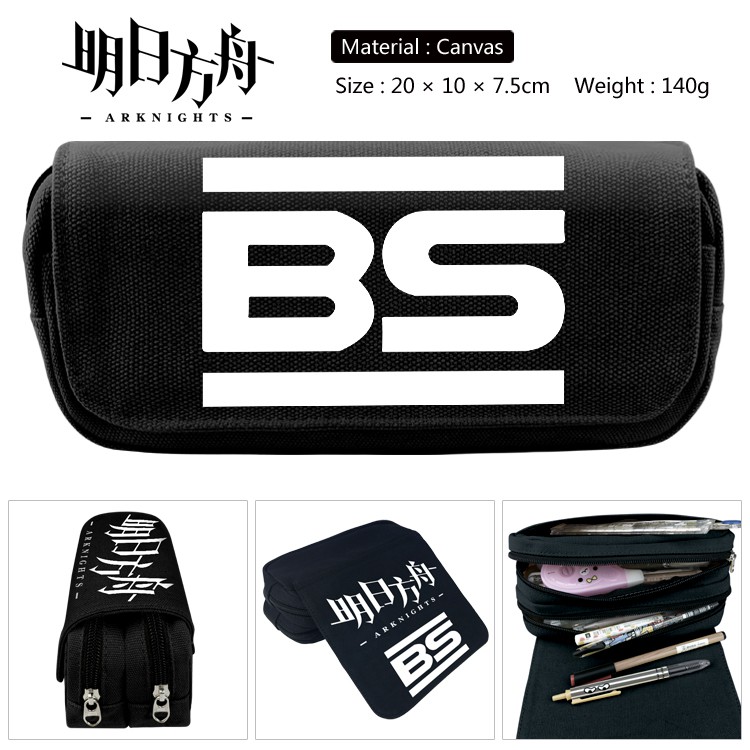Arknights Exquisite Cartoon Canvas Pencil Case Boys and Girls School Supplies Wallet Gifts