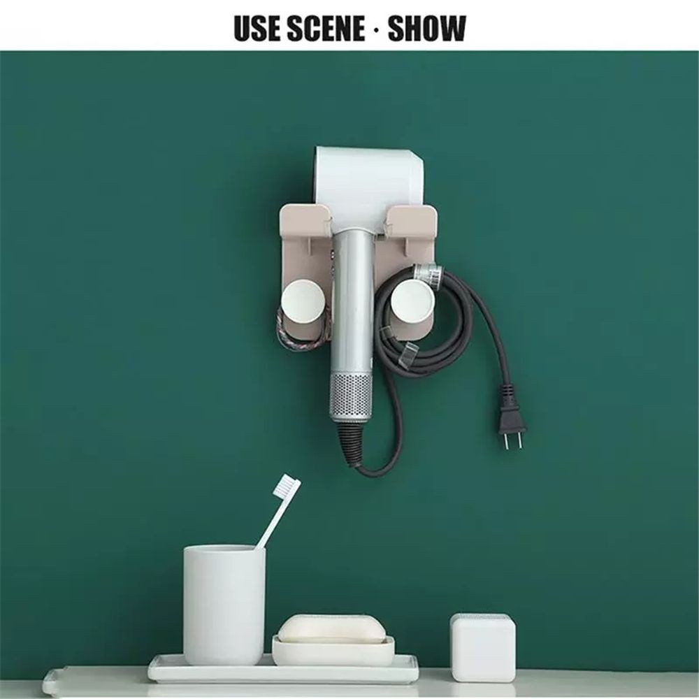 [Hàng mới về] Giá đỡ máy sấy tóc gắn tường không cần khoan lỗ nhiều màu lựa chọn