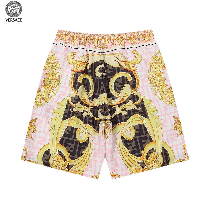 Versace * Quần Short In Hoa Vàng Phong Cách Baroque Sang Trọng Giản Dị Thoải Mái