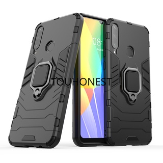 Ốp Điện Thoại Cứng Chống Sốc Kèm Móc Xỏ Ngón Kim Loại Cho Casing Huawei Y6P Case Huawei Y6 Pro Case Huawei Y7 Prime Case Huawei Y7P Case Huawei Y7A Case Huawei Y7 Pro Case Armor PC Shockproof Hard Cassing Cover Cases With Metal Ring Stand Phone Case