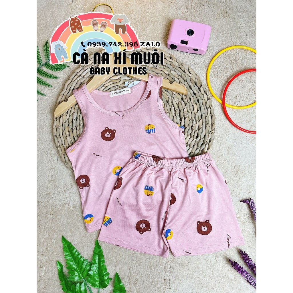 SIZE ĐẠI 7-32KGFREE SHIPBộ Minky Mom Ba Lỗ Thun Lạnh Cao Cấp Dể Thương Cho Bé Gái Bé Trai, Đủ Màu