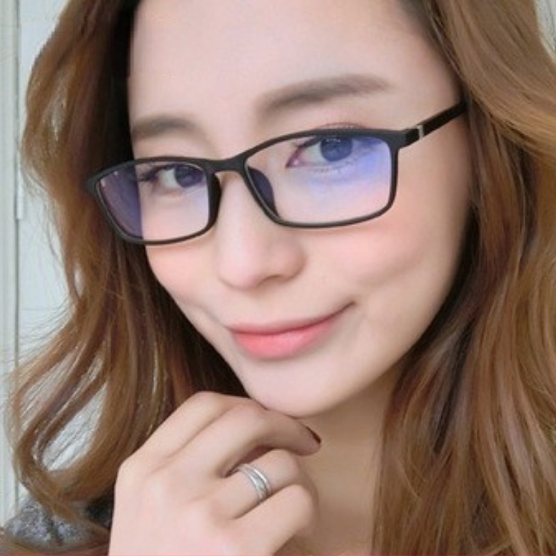 Mắt kính gọng hình chữ nhật 0-400 thời trang cho nam nữ