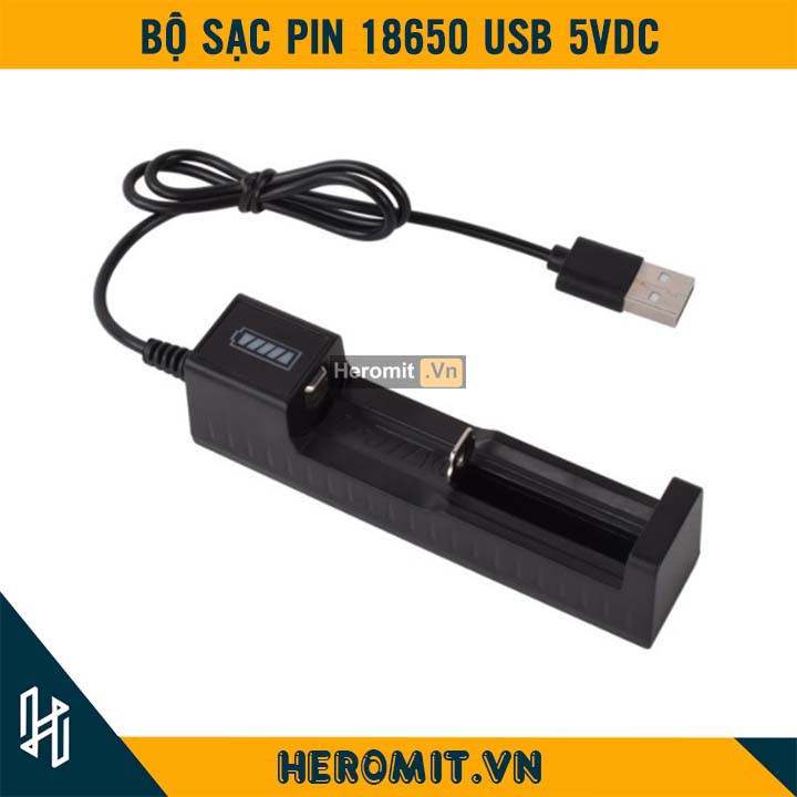 Bộ sạc pin li-ion 18650 USB 5V