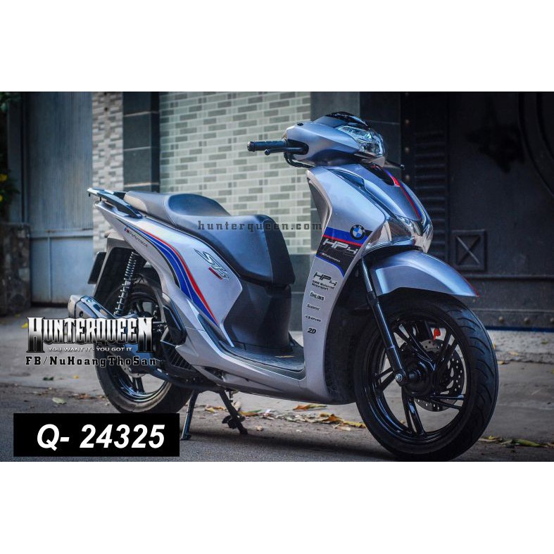 Tem rời SH 2020, dán xe màu bạc. Chủ đề BMW. Thiết kế theo yêu cầu