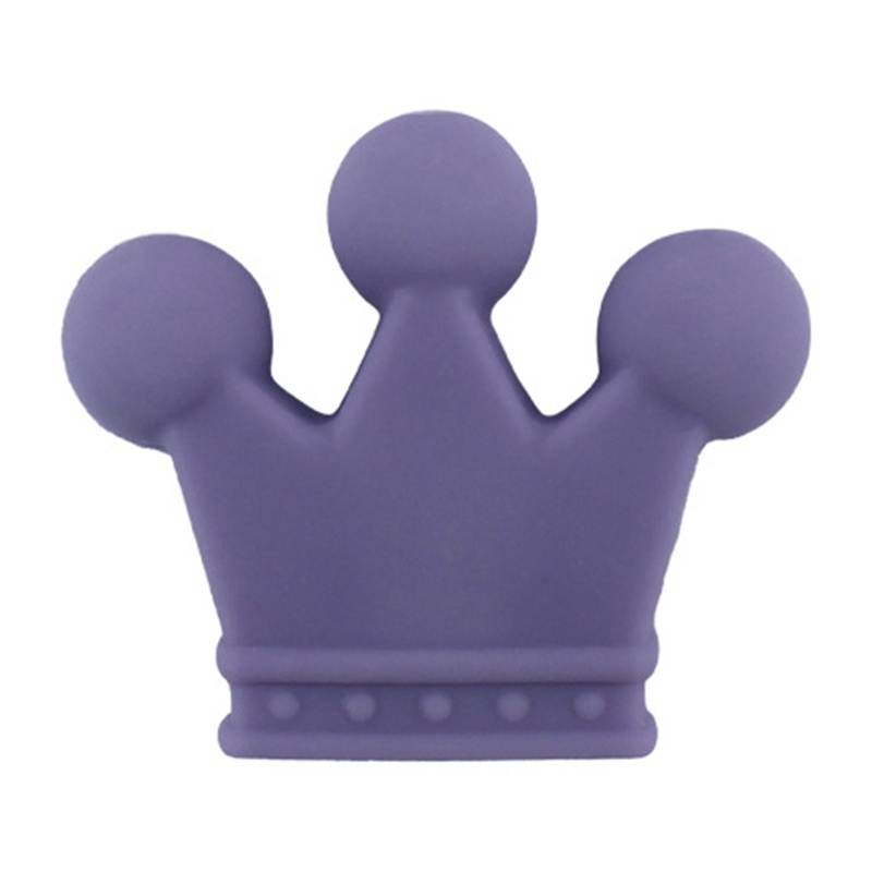 Set 10 Đồ Chơi Xỏ Hạt Silicon Hình Vương Miện Hoạt Hình Dành Cho Bé Gặm Nướu