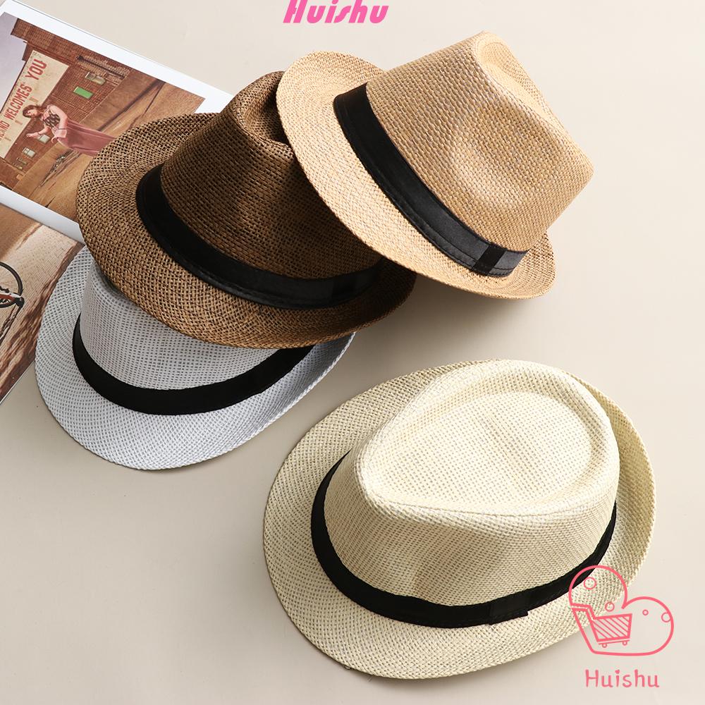 Nón cói vành rộng che nắng nhiều màu sắc thời trang đi biển mùa hè cho nam nữ