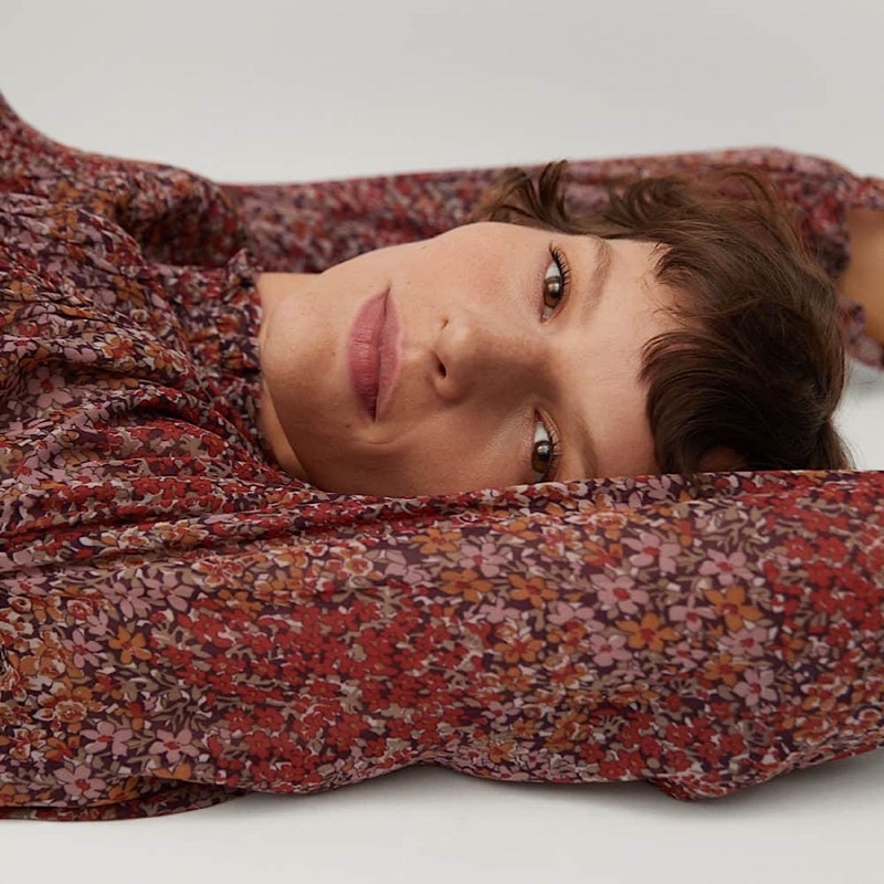 Áo Sơ Mi Kiểu Voan In Hoa Mango