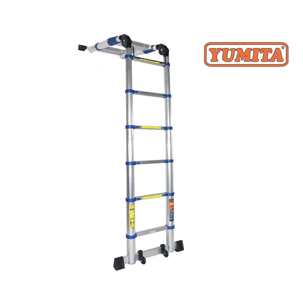 [Mua 1 tặng 1]THANG NHÔM RÚT ĐÔI YUMITA 3.8M (1.9-1.9M)- BẢO HÀNH 2 NĂM, CHÍNH HÃNG-  tặng bộ đồ nghề sửa chữa giá 300k