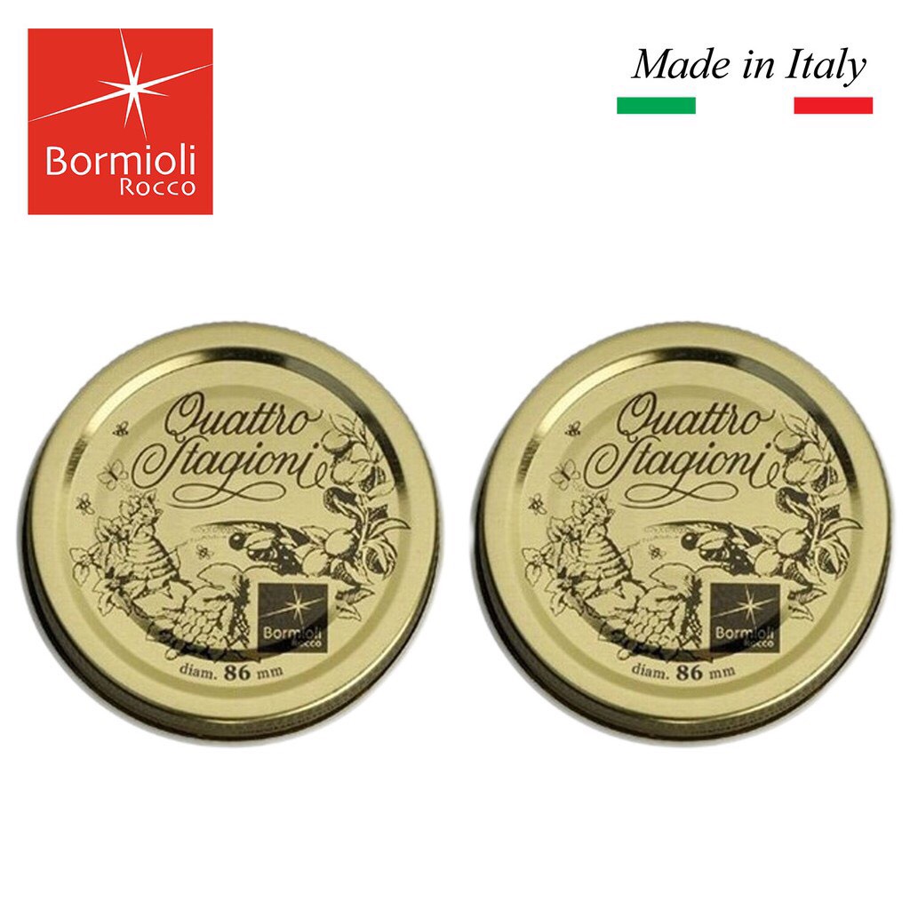 Combo nắp kim loại chai hũ thuỷ tinh Quattro Stagioni Bormioli Rocco đủ size