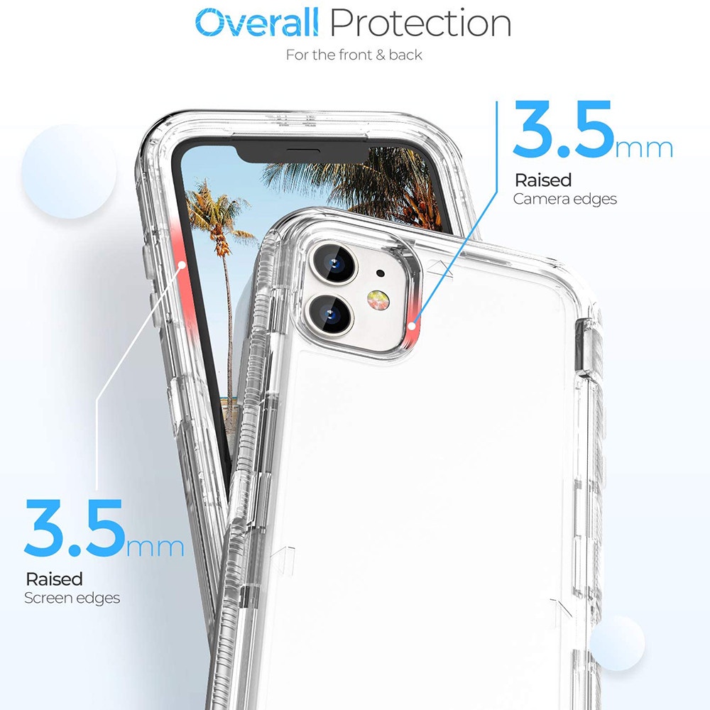 Ốp Điện Thoại Trong Suốt Chống Sốc Chống Rơi 3 Trong 1 Cho iphone 14 Pro max 14 plus 11 Pro xs max xr xs