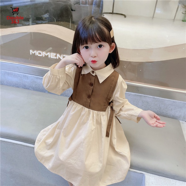 Đầm bông Không Tay Thắt Nơ Đính Ngọc Trai Sang Trọng Cho Bé Gái [1-9 Tuổi]