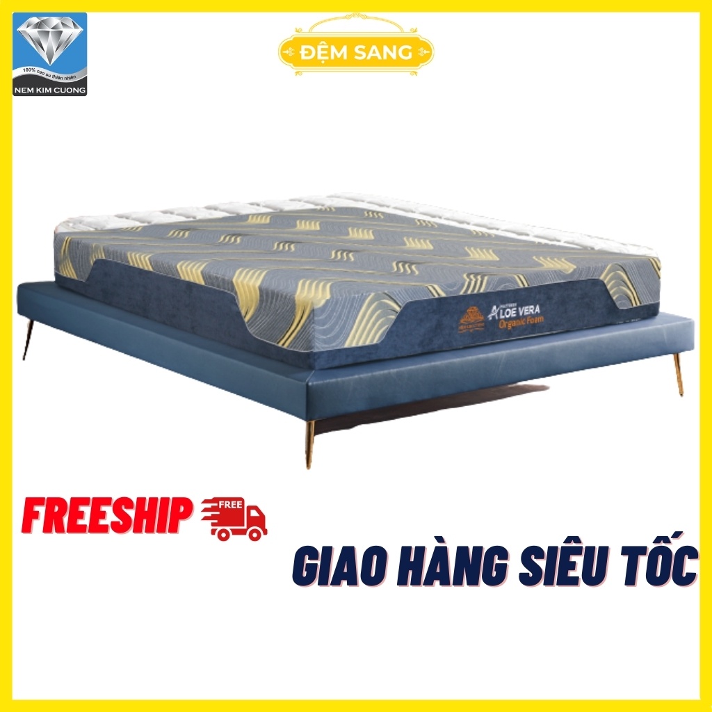 Nệm FOAM ALOE VERA ORGANIC chính hãng xuất khẩu đệm Kim Cương GEL mát lạnh cao cấp FOAM103