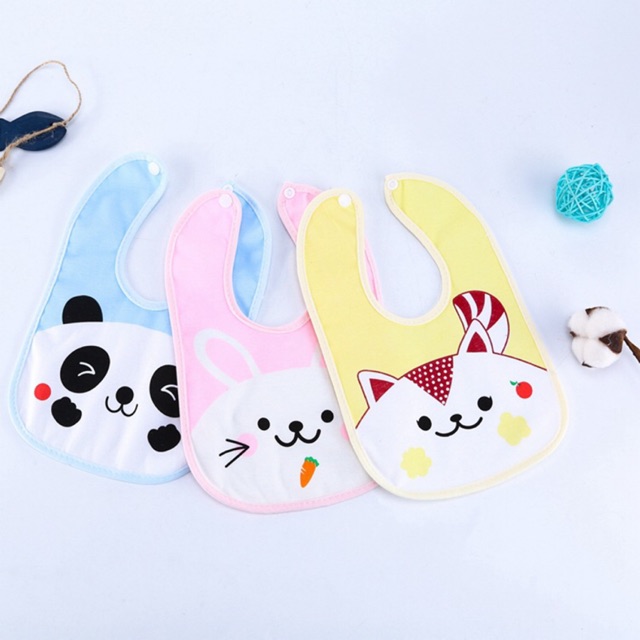 Yếm Ăn Chống Thấm Cotton Cho Bé
