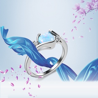 ❤ Nhẫn Bạc opal Hình Trái Tim