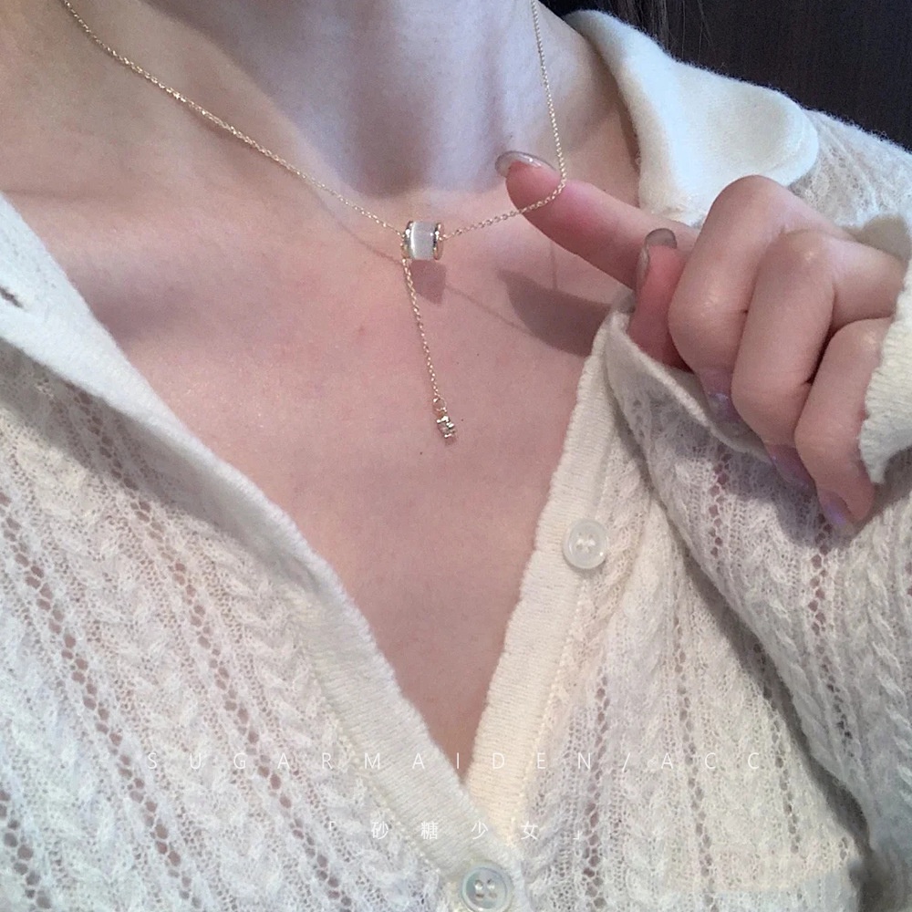 Vòng cổ Mặt Đá Opal Nhân Tạo Thời Trang Cho Nữ