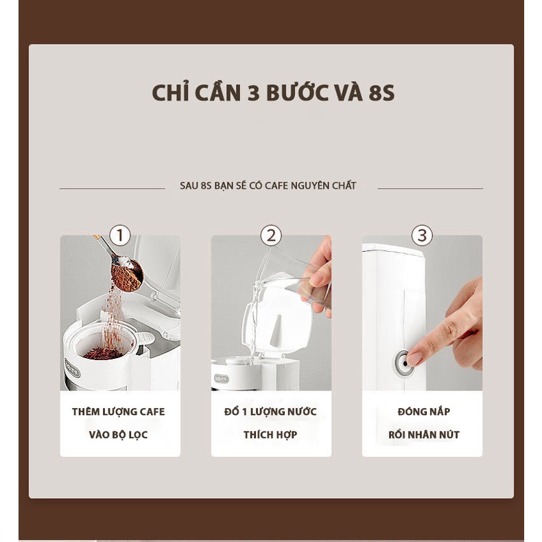 [ MÁY ĐA NĂNG ] Máy pha cafe mini – Pha các loại đồ uống chỉ sau 8s –Chiết suất loại bỏ cặn