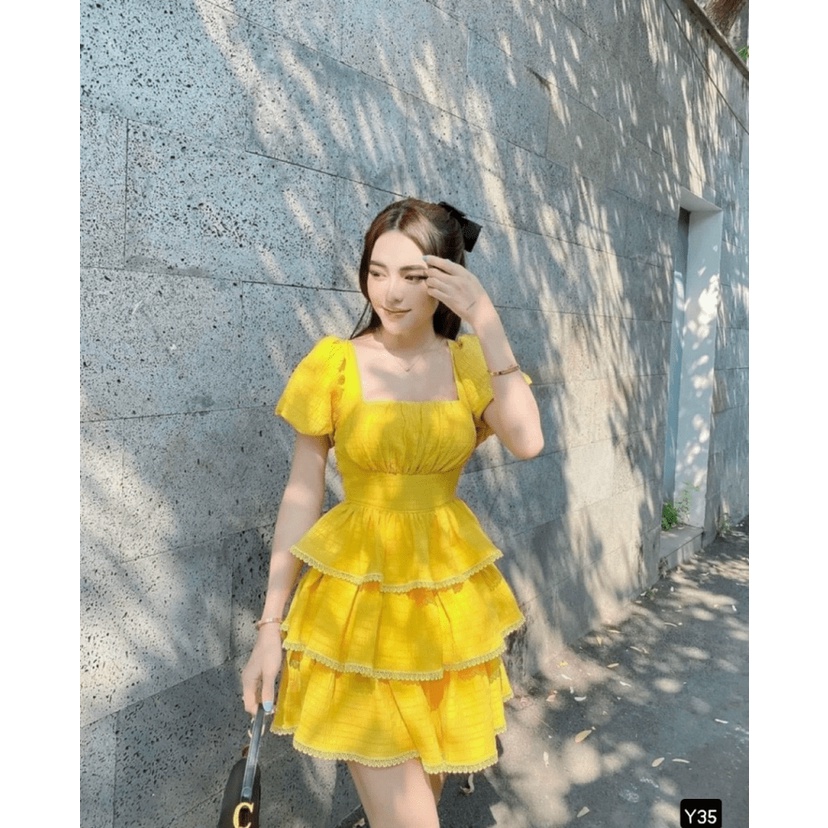 (Free ship) Mẫu HOT Đầm Xốp Viền Ren Có Mút Ngực Siêu XInh UP HHP Fashion