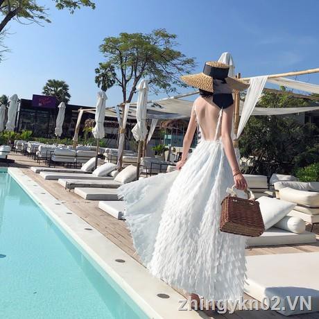 【In Stock & COD】Đầm Dài Đi Biển Kiểu Thái Lan Thời Trang Cho Nữ 2019