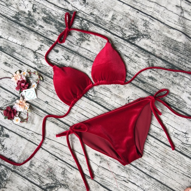 Bikini nhung - 2 mảnh basic siêu sexy | BigBuy360 - bigbuy360.vn