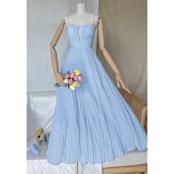 Đầm maxi Lyn 2 dây hở lưng full 4 màu