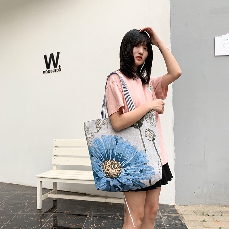 Túi xách ENVIROSAX chất liệu canvas họa tiết thổ cẩm xinh xắn thời trang