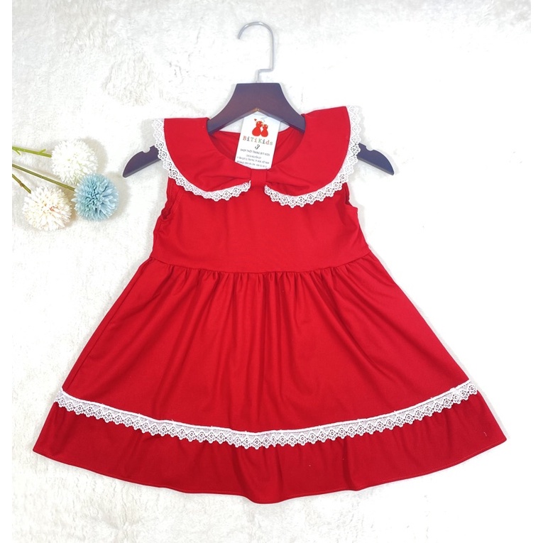 Váy trẻ em,đầm bé gái xòe vải Kate cotton thô cao cấp, chơi tết dự tiệc phối ren siêu yêu MINAKIDS size 0 đến 6 tuổi.
