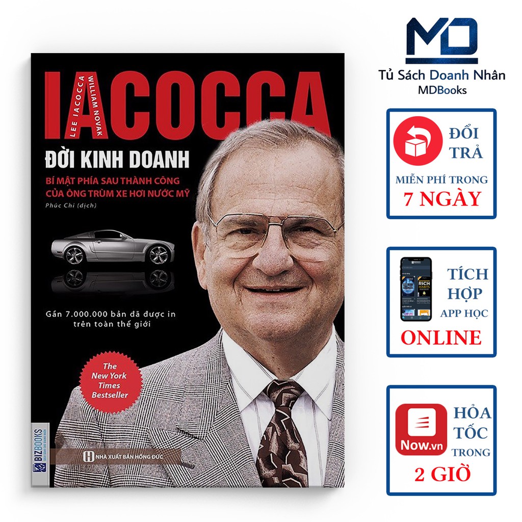 Sách Kinh Tế - Iacocca - Đời Kinh Doanh – Bí Mật Phía Sau Thành Công Của Ông Trùm Xe Hơi Nước Mỹ - Đọc kèm Apps