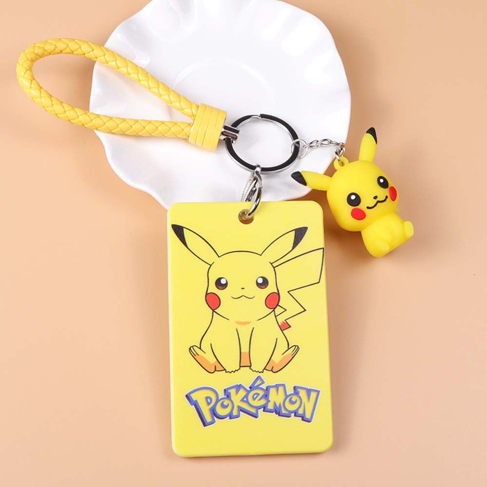 Vỏ đựng thẻ ngân hàng/thẻ xe buýt in hình Pikachu dễ thương chống thấm nước VANES1