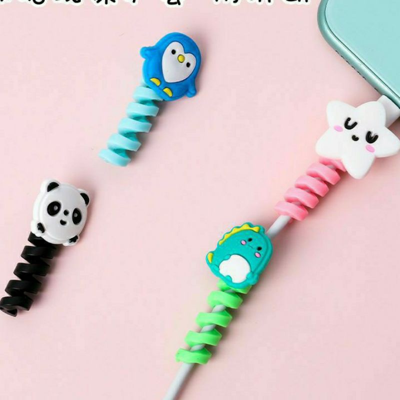 Phụ kiện bảo vệ Cáp sạc, Tai nghe Hình xoắn ốc dễ thương | BigBuy360 - bigbuy360.vn