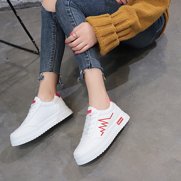 Giày Da Nữ, Giày Sneaker Da Nữ G62 Màu Trắng Đẹp Phong Cách Thời Trang Học Sinh Sinh VIên Đi Học Đi Chơi A1