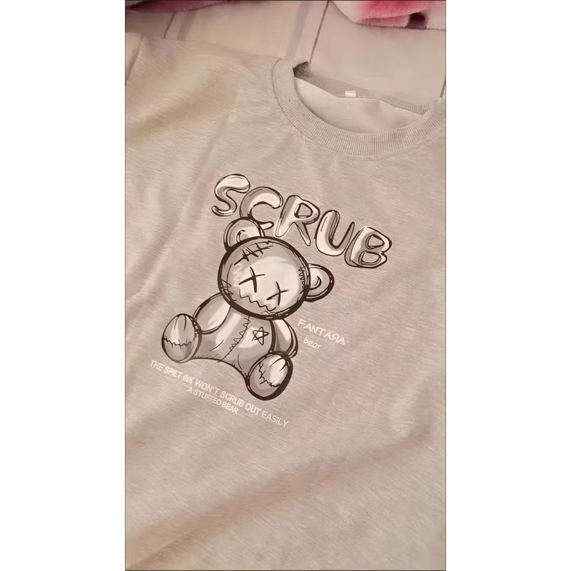 Áo Sweater Tay Dài Cổ Tròn In Họa Tiết Hoạt Hình Thời Trang Có Size Lớn